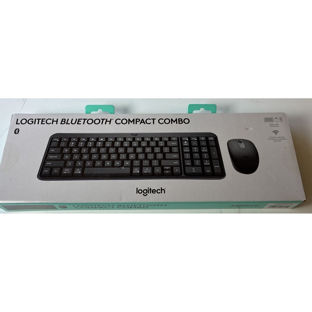 New Logitech Bluetooth Compact Combo (920-013507) Keyboard & Mouse (27C)